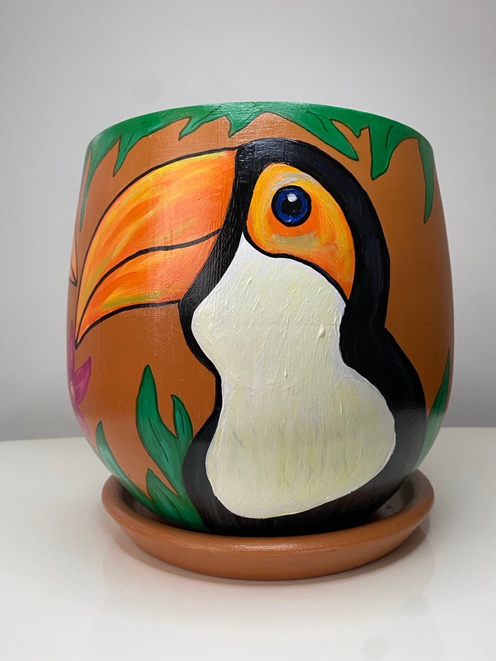 Tukan Kuşlu Saksı - Görsel 4