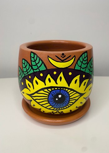 Nazar Gözlü Saksı - Görsel 2