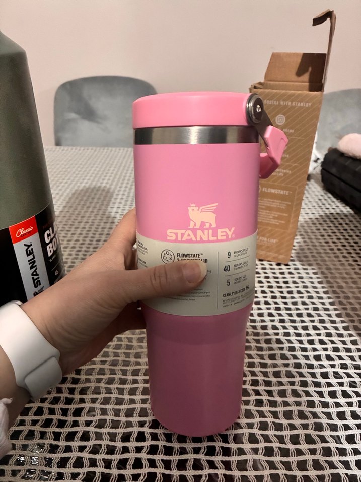 Beyaz ve Gri Termos Matara Çocuklar için - Görsel 2