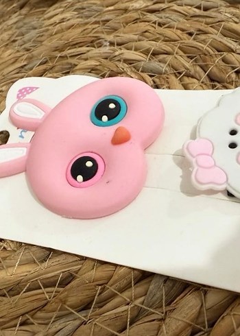 2li tavşan model pens çocuk toka set - Görsel 2