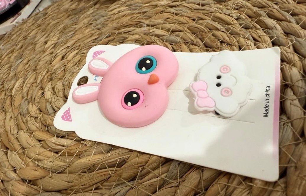 2li tavşan model pens çocuk toka set - Görsel 2