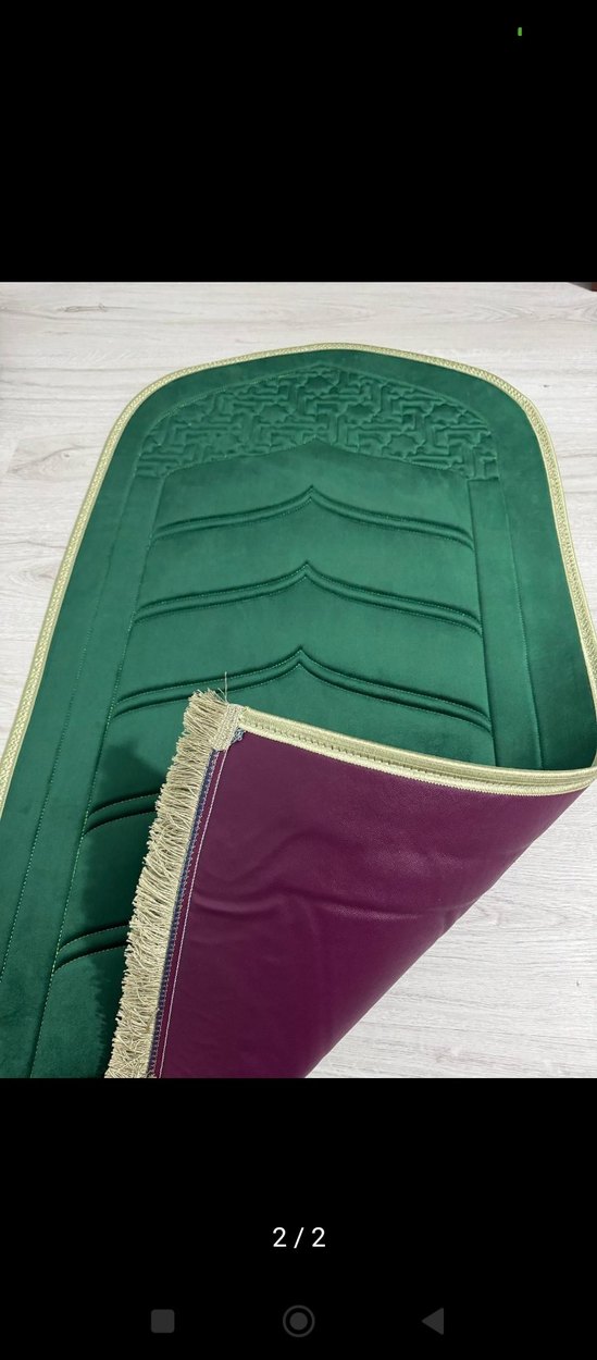 ortopedik seccade Koyu Yeşil Nakışlı - Görsel 2