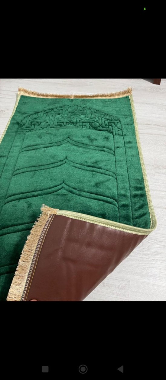 diz ağrıtmayan lüx ortopedik seccade İşlemeli Koyu Yeşil - Görsel 2