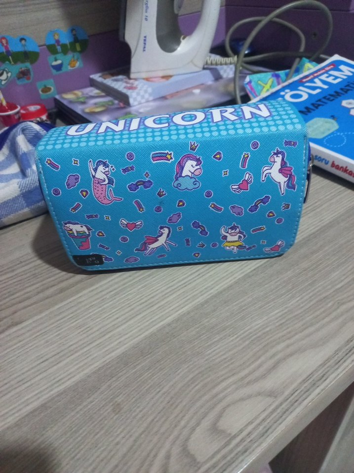 Çok Bölmeli Renkli Mavi Çocuk Kalem Çantası - Görsel 2