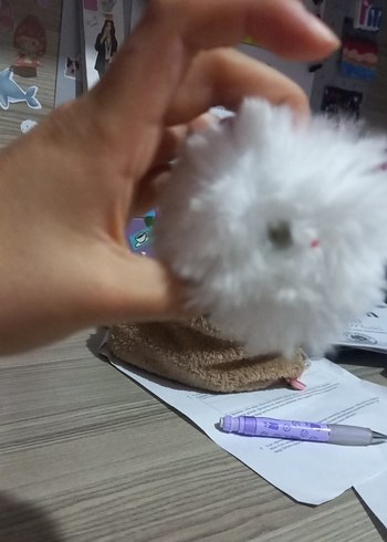 Pembe Tüylü Kurdeleli Kalem - Görsel 3