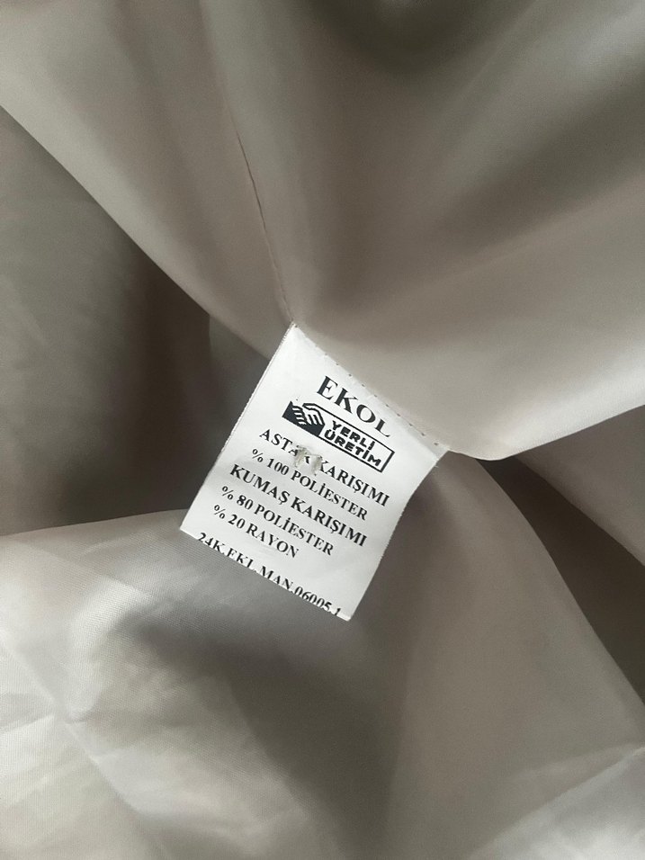 Ekol bej uzun dark academia kaban - Görsel 3