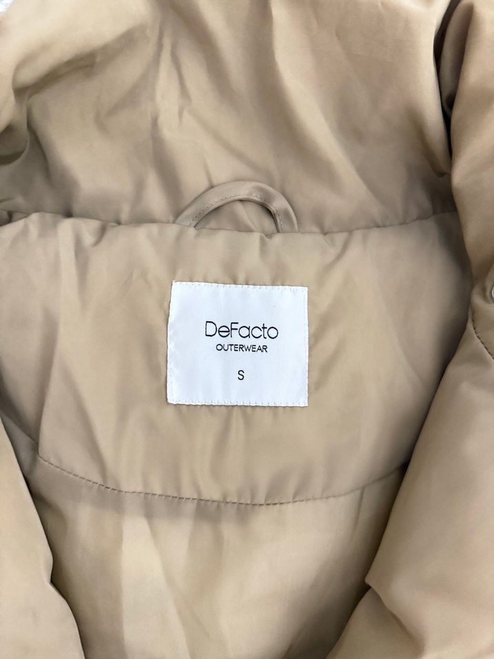 Bej Uzun Kadın Kışlık Mont - Görsel 2