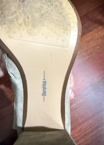 Bej Süet kalın Topuklu Bot - Görsel 3