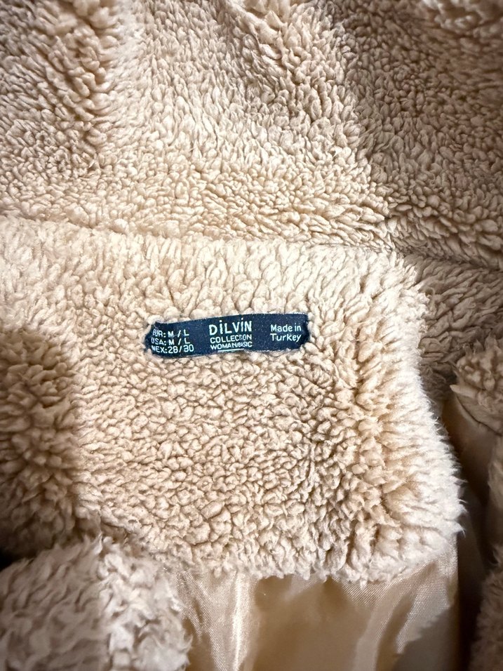 Kahverengi Peluş Kadın Ceket - Görsel 3