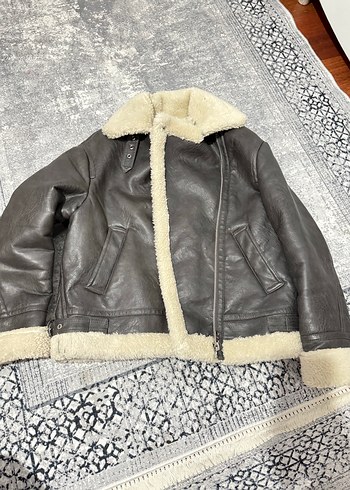 Kürk Detaylı Kahverengi Deri Kadın Ceket - Görsel 3