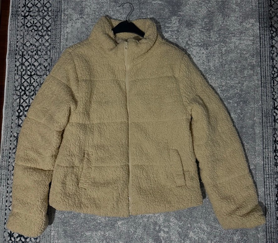 Bej Peluş Detaylı Kadın Ceket - Görsel 3