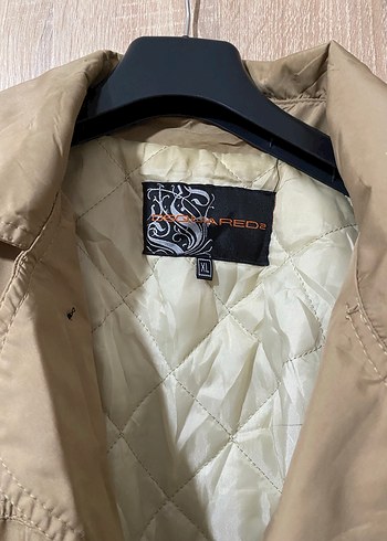 Bej erkek Midi Trençkot Düğmeli - Görsel 3