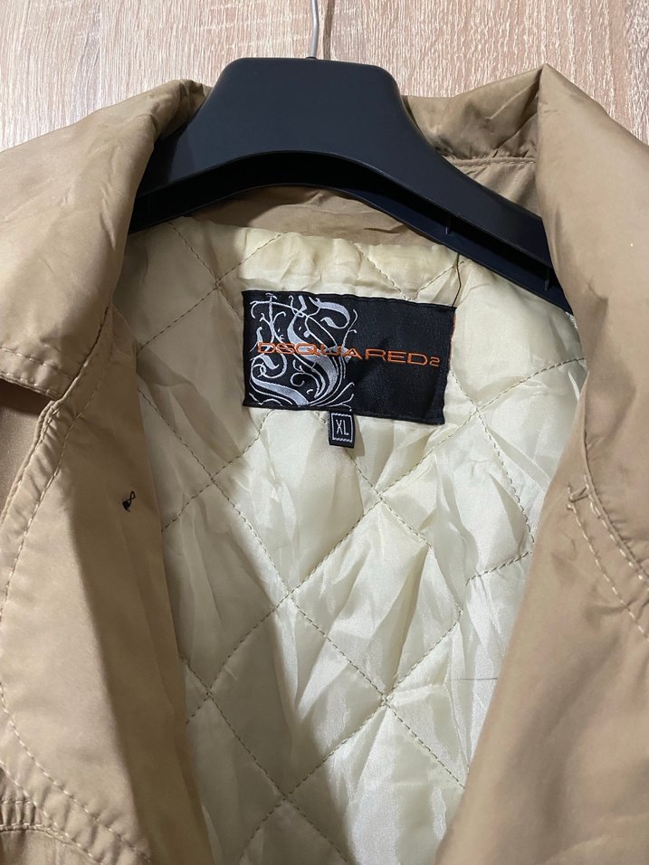 Bej erkek Midi Trençkot Düğmeli - Görsel 3