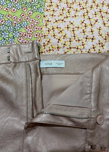 Mango Mini Deri Etek - Görsel 3