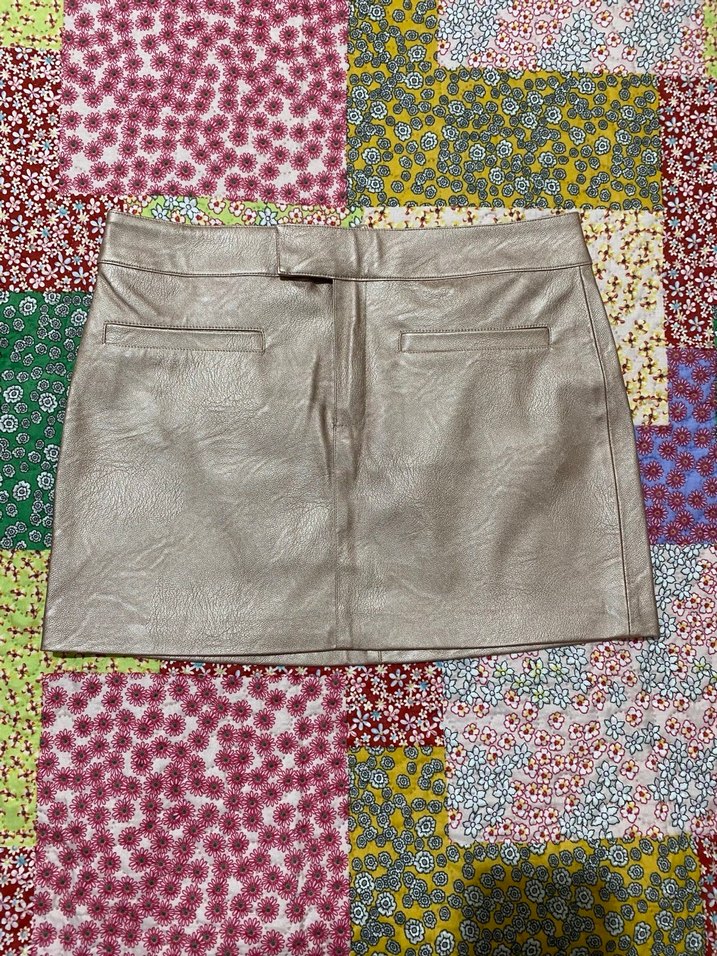 Mango Mini Deri Etek - Görsel 2