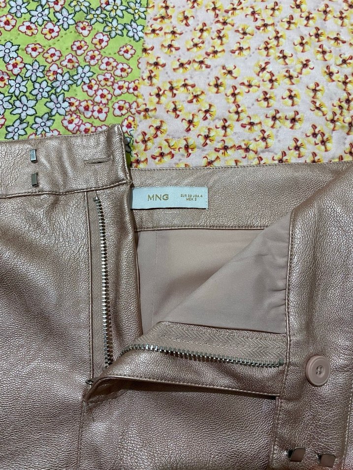 Mango Mini Deri Etek - Görsel 3