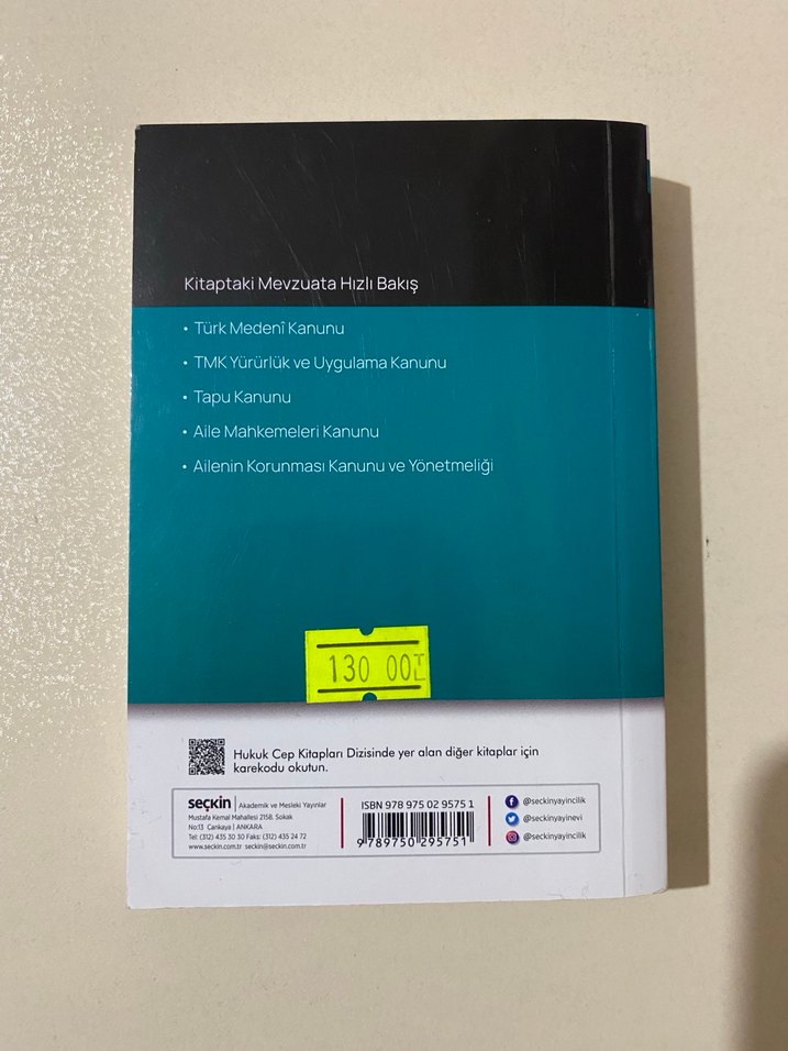 Türk Medeni Kanunu 38. Baskı Eylül 2024 - Görsel 3