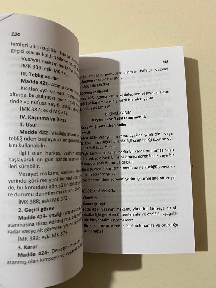 Türk Medeni Kanunu 38. Baskı Eylül 2024 - Görsel 2