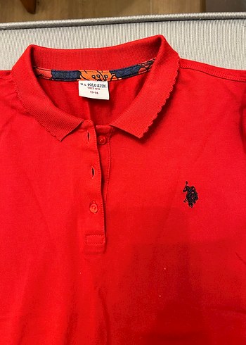 Kız Çocuk Kırmızı Polo Yaka Uzun Kollu Tişört 12-13 orijinal - Görsel 2