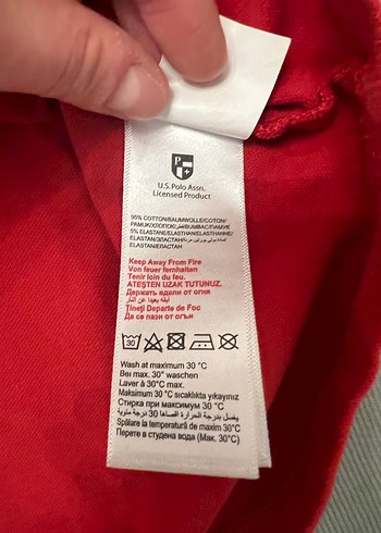 Kız Çocuk Kırmızı Polo Yaka Uzun Kollu Tişört 12-13 orijinal - Görsel 4