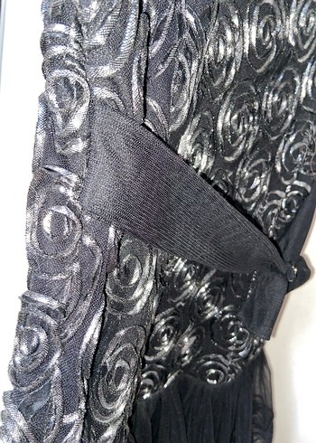 Siyah Straplez Gotik Midi Elbise - Görsel 5