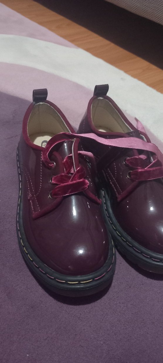 Bordo Gotik kız Ayakkabı Bağcığı - Görsel 2