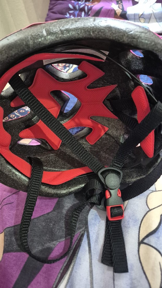 Renkli Baskılı Pembe Bisiklet Kaskı - Görsel 3