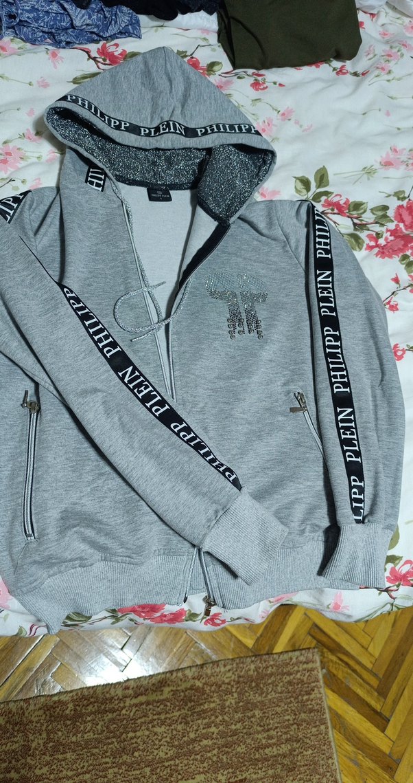 Gri Fermuarlı Yüksek Yaka bayan Sweatshirt - Görsel 4