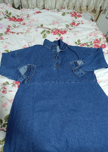 Fermuarlı Uzun Kadın Kot elbise - Görsel 6