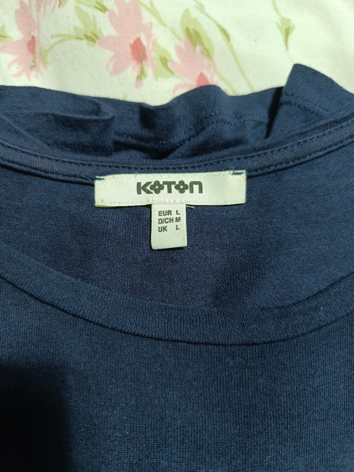 Lacivert Düğmeli Hamile Tişörtü - Görsel 4