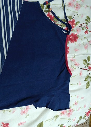 Renkli Baskılı Mavi Tişört. - Görsel 6