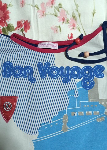 Renkli Baskılı Mavi Tişört. - Görsel 3