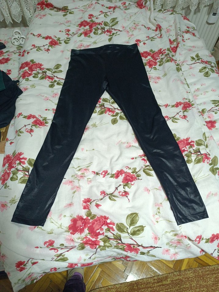 Parlak Siyah  Kadın Tayt - Görsel 2