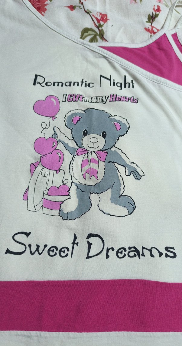 Pamuklu Baskılı beyaz Tişört - Görsel 2