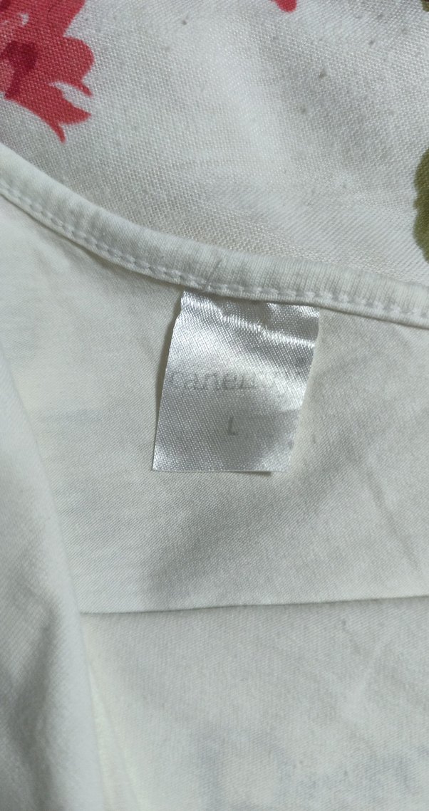 Pamuklu Baskılı beyaz Tişört - Görsel 3