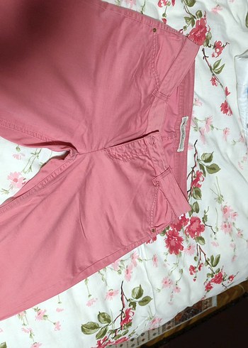 Nakışlı Pembe Midi Kadın Pantolon - Görsel 2