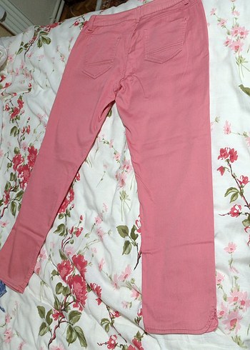 Nakışlı Pembe Midi Kadın Pantolon - Görsel 4