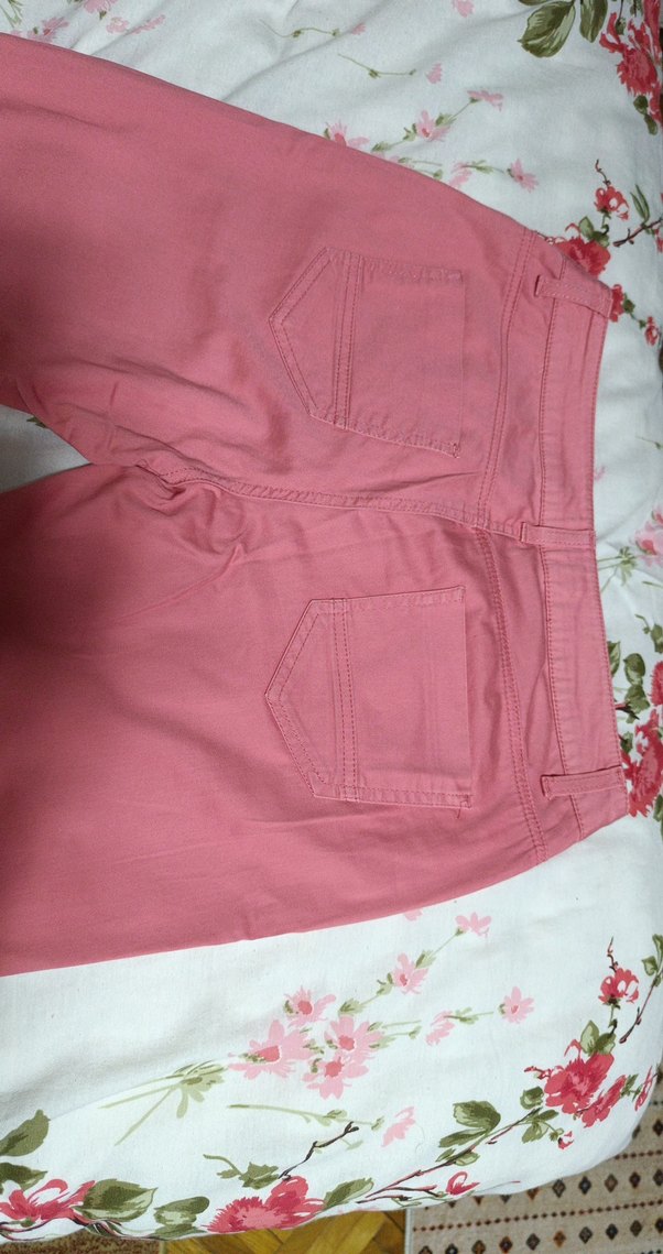 Nakışlı Pembe Midi Kadın Pantolon - Görsel 5