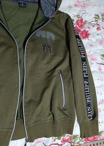 Philipp Plein Yeşil Kapüşonlu bayan Sweatshirt - Görsel 4