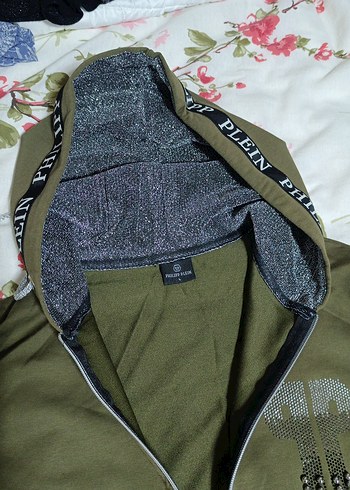 Philipp Plein Yeşil Kapüşonlu bayan Sweatshirt - Görsel 5