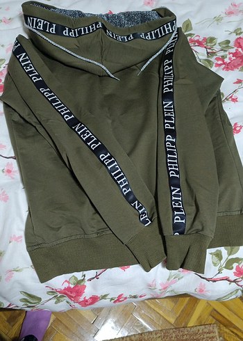 Philipp Plein Yeşil Kapüşonlu bayan Sweatshirt - Görsel 6