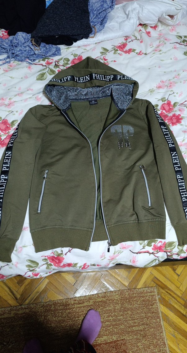 Philipp Plein Yeşil Kapüşonlu bayan Sweatshirt - Görsel 3