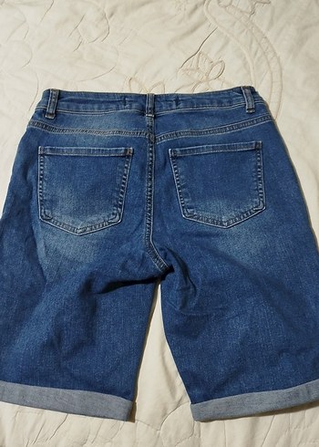 LCW Kadın Mavi Bol Kesim Denim Şort - Görsel 5