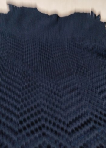 Dantel Detaylı Lacivert Midi Triko Elbise M beden - Görsel 7