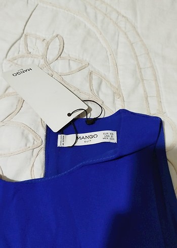 Koyu Mavi  kolsuz kısa elbise - Görsel 2