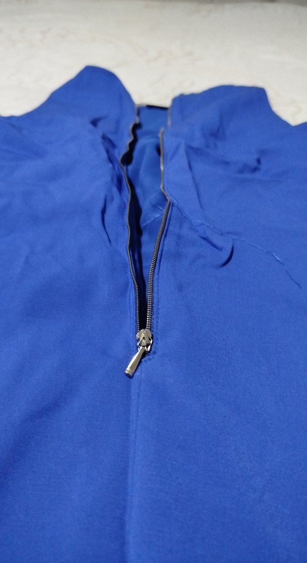 Koyu Mavi  kolsuz kısa elbise - Görsel 4