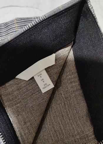 H&M S BEDEN Gri Regular Fit Kadın Kumaş Pantolon - Görsel 4