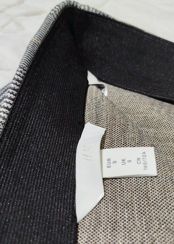 H&M S BEDEN Gri Regular Fit Kadın Kumaş Pantolon - Görsel 6