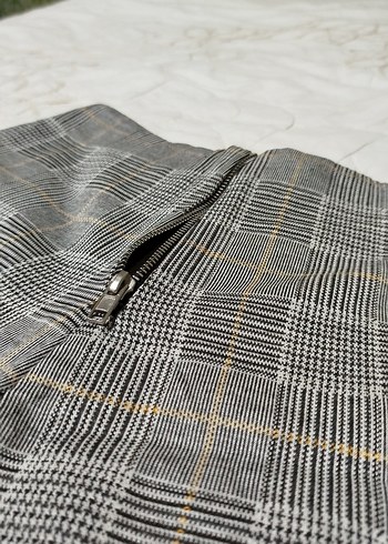 H&M S BEDEN Gri Regular Fit Kadın Kumaş Pantolon - Görsel 3