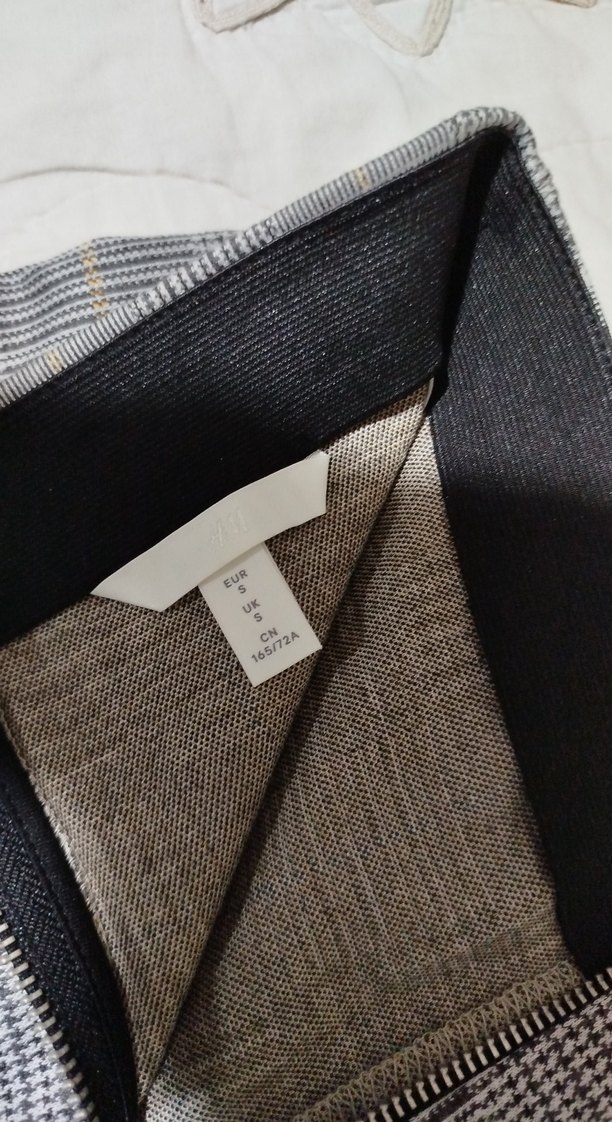 H&M S BEDEN Gri Regular Fit Kadın Kumaş Pantolon - Görsel 4